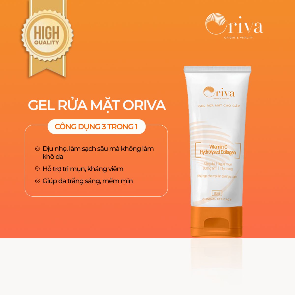 gel rửa mặt Oriva